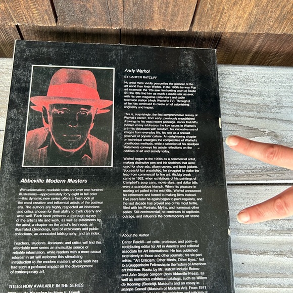 Rare First Edition 1983 Warhol by Carter Ratcliff, Abbeville Modern Masters. - Picture 10 of 10